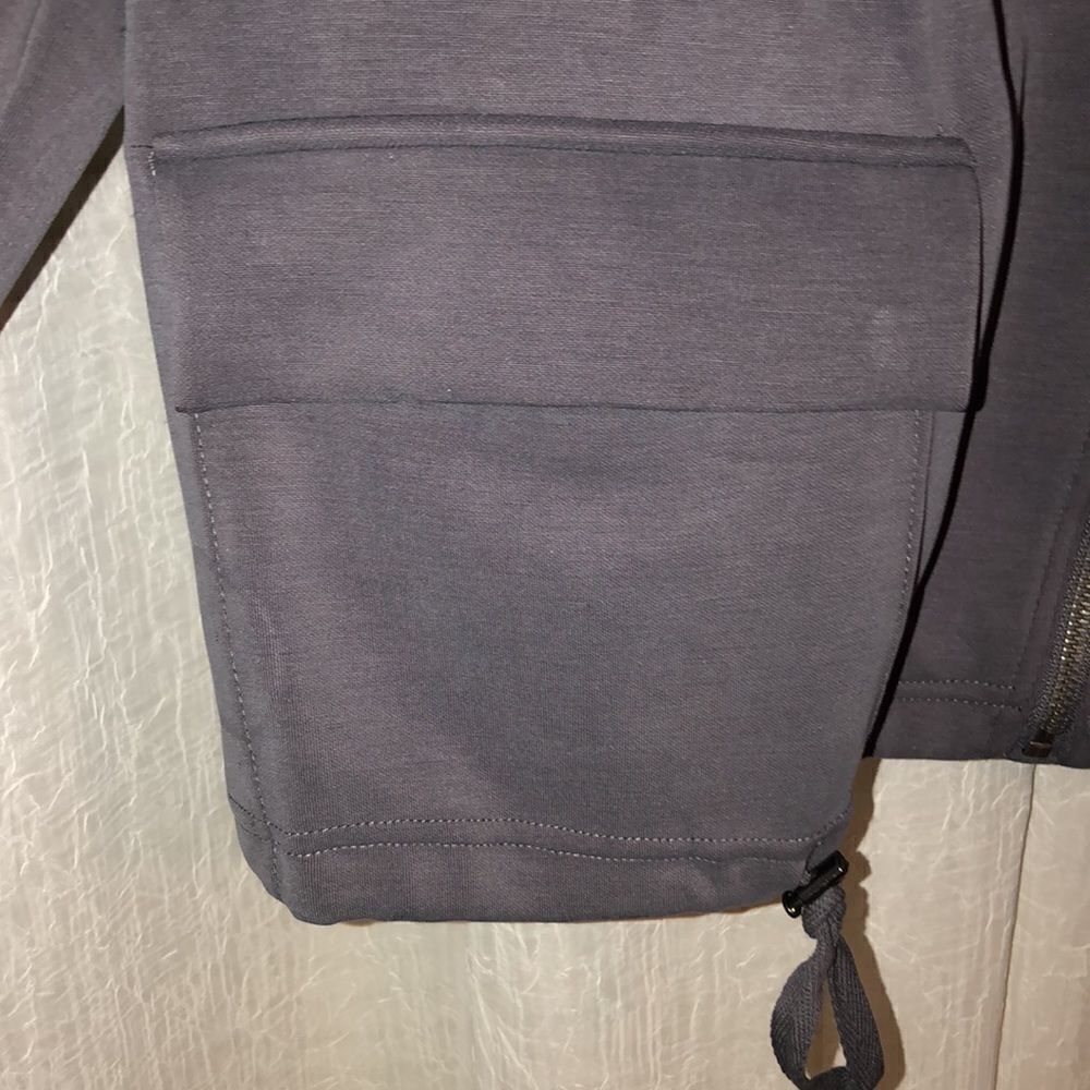 Anthropologie XL Marrakech Carbon Gray Moto Style Sweatshirt Jacket - Picture 8 of 16